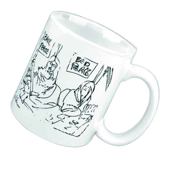 John Lennon Bedism Mugg One Size Vit/Svart White/Black One Size