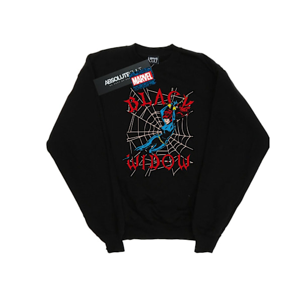 Marvel Girls Black Widow Web Sweatshirt 9-11 år Svart Black 9-11 Years