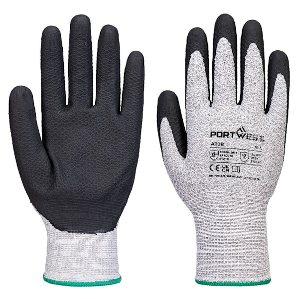 Portwest Unisex Vuxen Gripped Nitrile Diamantstickade Handskar (Förpackning Grey/Black XL
