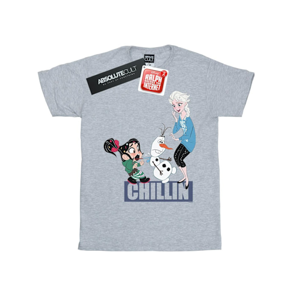 Disney Dam/Damer Wreck It Ralph Elsa Och Vanellope Bomull B Sports Grey 3XL