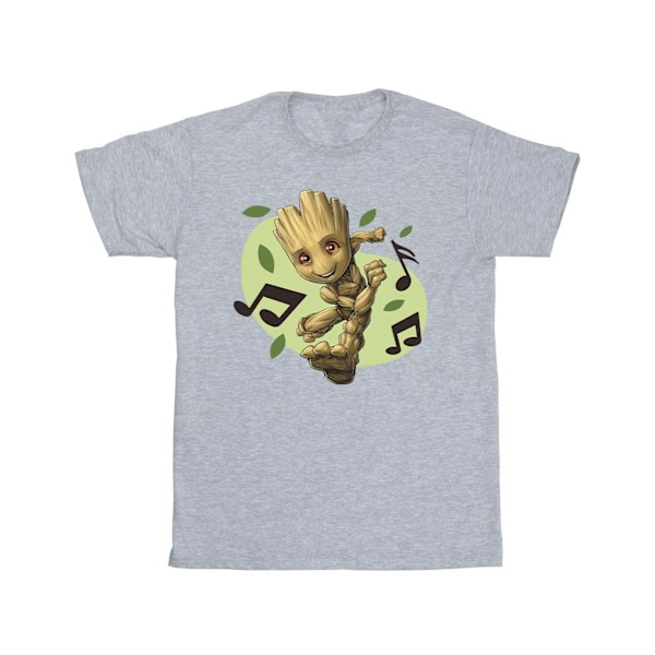 Marvel Herr Guardians Of The Galaxy Groot Musikaliska Noter T-Shirt Sports Grey 3XL