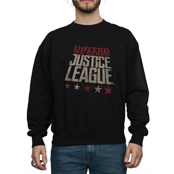 DC Comics Justice League Movie United We Stand Sweatshirt för män Black M