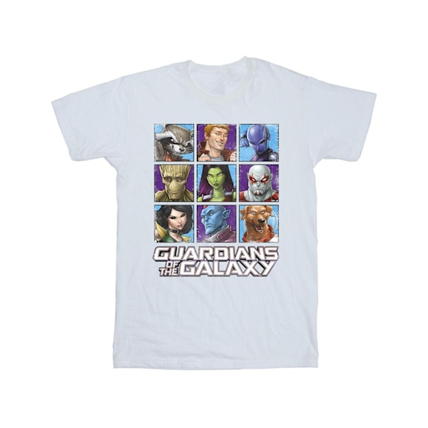 Guardians Of The Galaxy Girls Character Squares Bomull T-shirt White 12-13 Years