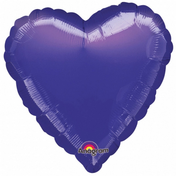 Amscan Supershape Blue Heart Balloon One Size Lila Purple One Size