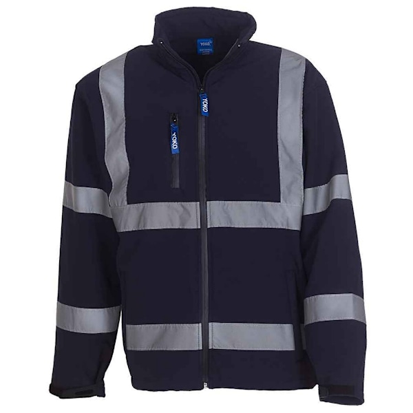 Yoko Unisex Vuxen Hi-Vis Softshell Jacka M Marinblå Navy M