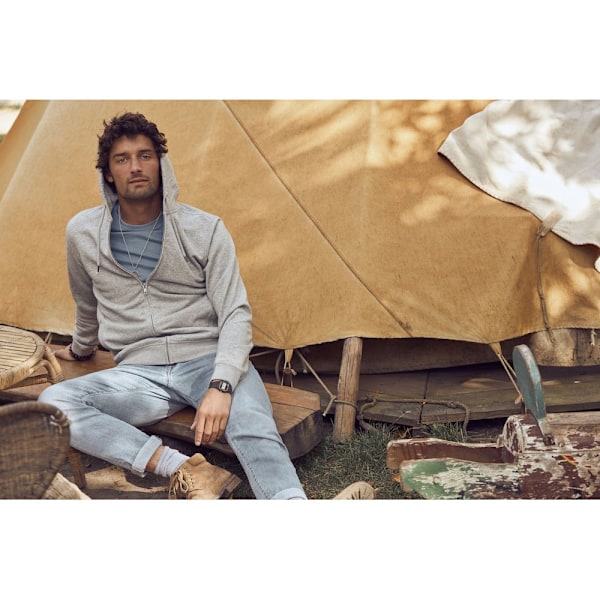 Clique Premium ekologisk bomull full zip huvtröja XL grå melerad Grey Melange XL