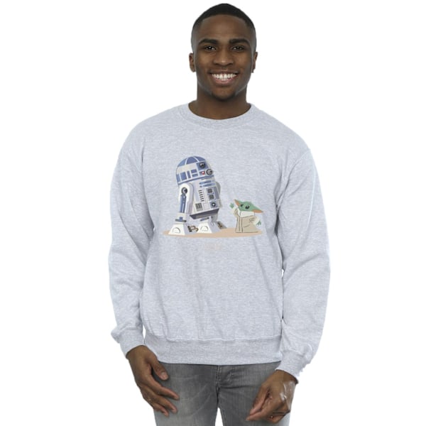 Star Wars Herr The Mandalorian R2D2 Och Grogu Sweatshirt M Spor Sports Grey M