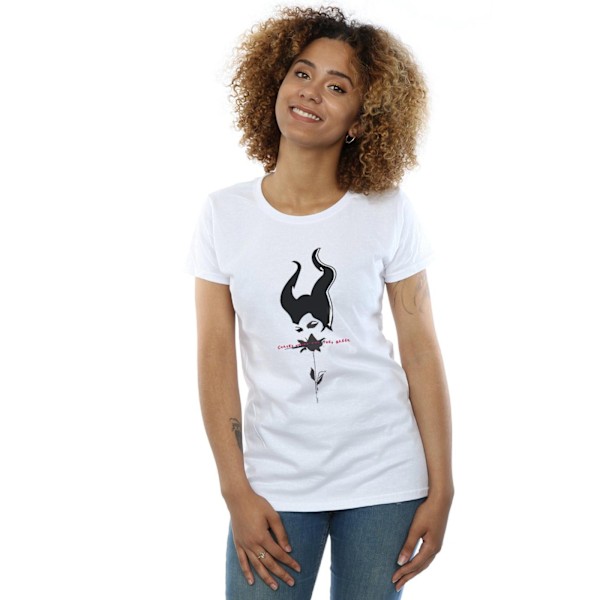 Disney Dam/Kvinnor Maleficent Mistress Of Evil Förbannelser Bryter Inte Bomull T-shirt XL Vit White XL