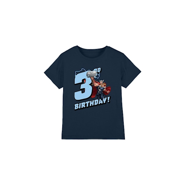 Thor Barn/Kids 3-årsdag T-shirt 7-8 År Marinblå Navy 7-8 Years