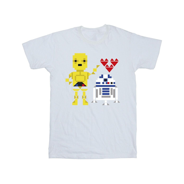 Star Wars T-shirt för män med hjärta-robot, 4XL, vit White 4XL
