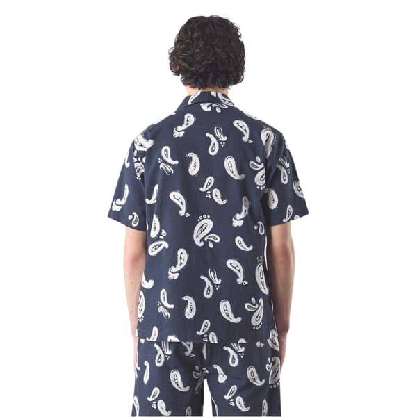 Pretty Green Herr Widnes Paisley Regular Skjorta M Marinblå Navy M