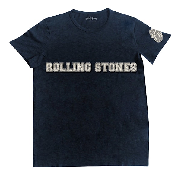 The Rolling Stones Unisex Vuxen Logo T-Shirt S Marinblå Navy Blue S