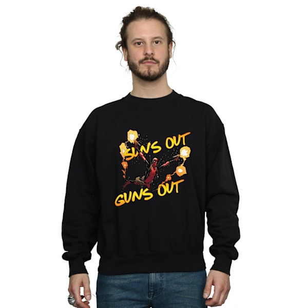 Marvel Herr Deadpool Sun´s Out Guns Out Sweatshirt M Svart Black M