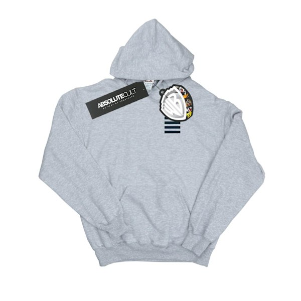 Looney Tunes Herr Taz Stripes Faux Pocket Hoodie M Sports Grey Sports Grey M