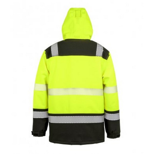 Resultat Vuxna Unisex Safe-Guard Safety Soft Shell Jacka XXL Fl Fluorescent Yellow/Black XXL