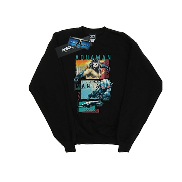 DC Comics Boys Aquaman Character Tiles Sweatshirt 12-13 år B Black 12-13 Years