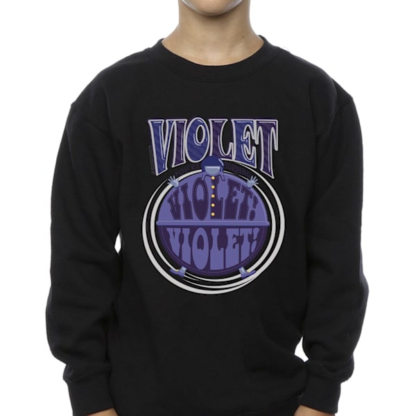 Willy Wonka Boys Violet Turning Violet Sweatshirt 3-4 år Bla Black 3-4 Years