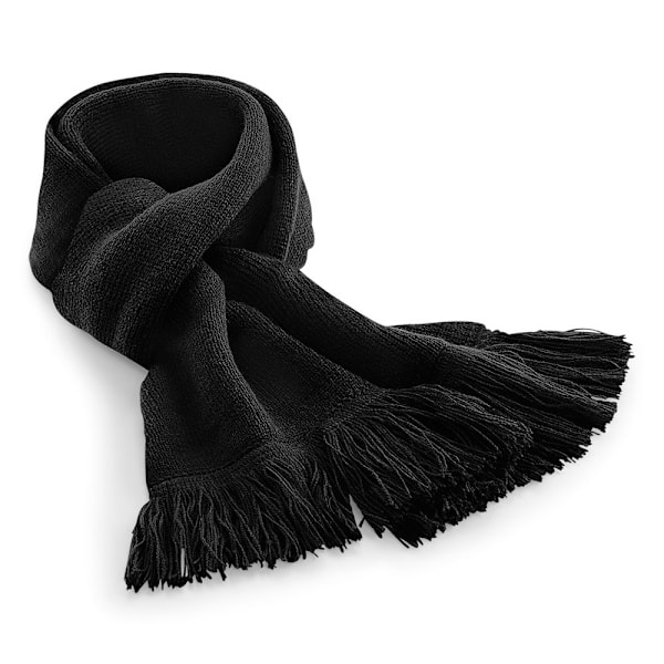 Beechfield Unisex Klassisk Stickad Halsduk En Storlek Svart Black One size
