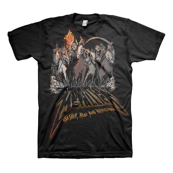 Metallica Unisex Adult Horsemen Bomull 40-årsjubileum T-shirt Black L