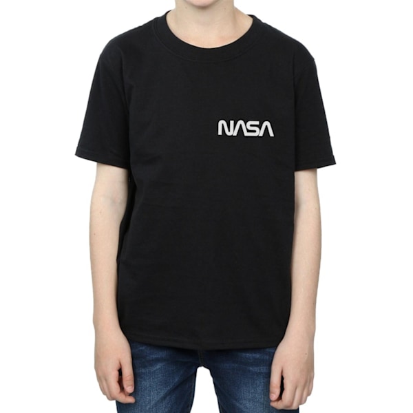 NASA Boys Modern Logo Chest T-Shirt 5-6 år Svart Black 5-6 Years