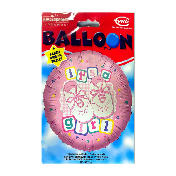 Everts It´s A Girl Skor Folieballong One Size Rosa/Vit Pink/White One Size