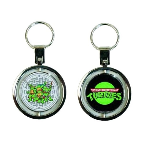 Teenage Mutant Ninja Turtles Logo Spinner Keyring One Size Gree Green/Black/Silver One Size