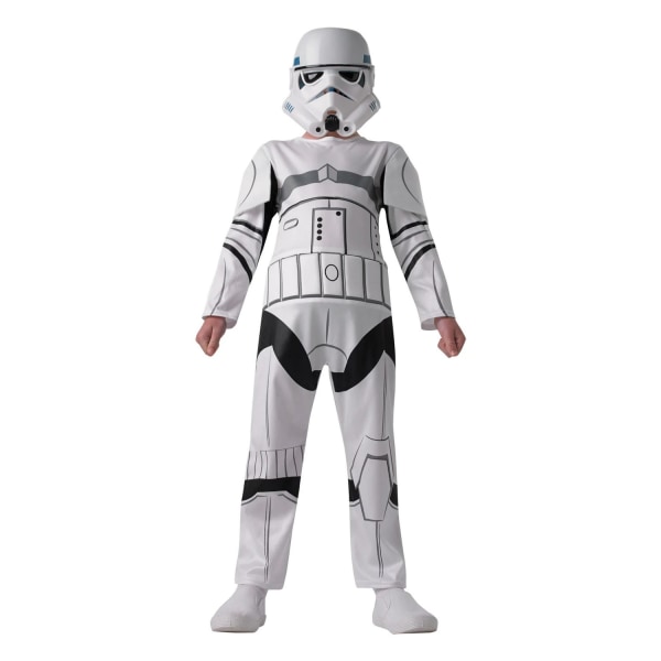 Star Wars barn/barn Stormtrooper kostym 9-10 år vit/ White/Black 9-10 Years