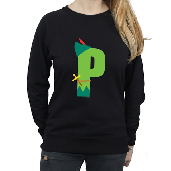 Disney Dam/Dam Alphabet P Är För Peter Pan Sweatshirt M B Black M