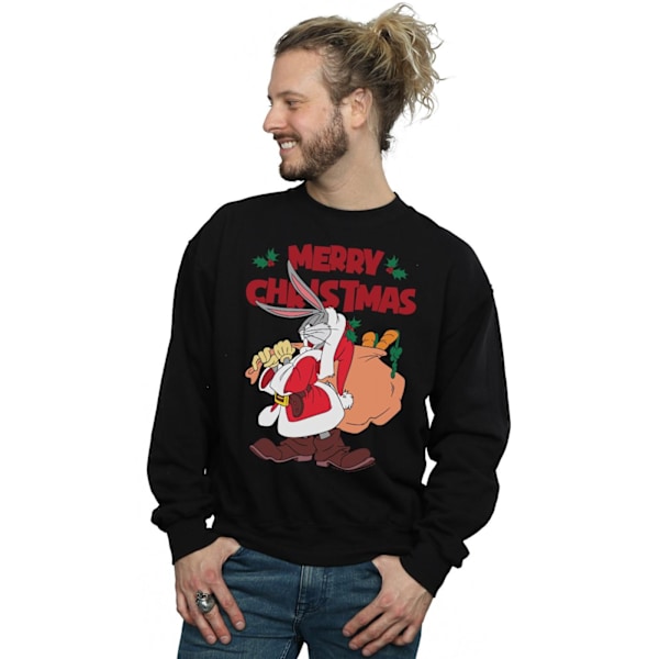 Looney Tunes Herr Santa Bugs Bunny Sweatshirt 5XL Svart Black 5XL