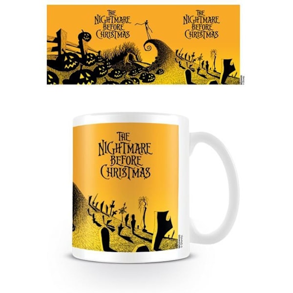 Nightmare Before Christmas Graveyard Mug En Storlek Gul/Svart Yellow/Black One Size
