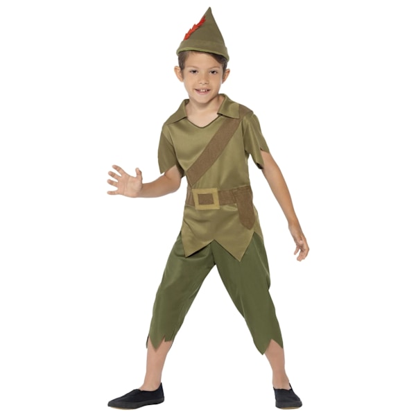 Robin Hood Barn/Barn Kostymset 7-9 År Grön Green 7-9 Years