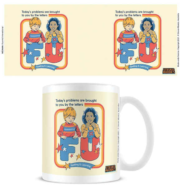 Steven Rhodes FU Mug En Storlek Kräm/Flerfärgad Cream/Multicoloured One Size