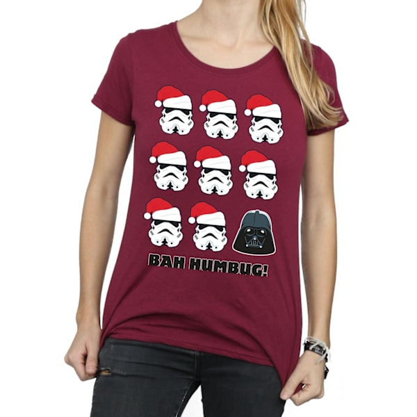 Star Wars Dam/Damer Jul Humbug Bomull T-shirt M Bourgogne Burgundy M