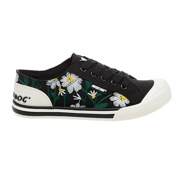 Rocket Dog Jazzin Blommiga Sneakers för Kvinnor/Dam 8 UK Svart Black 8 UK