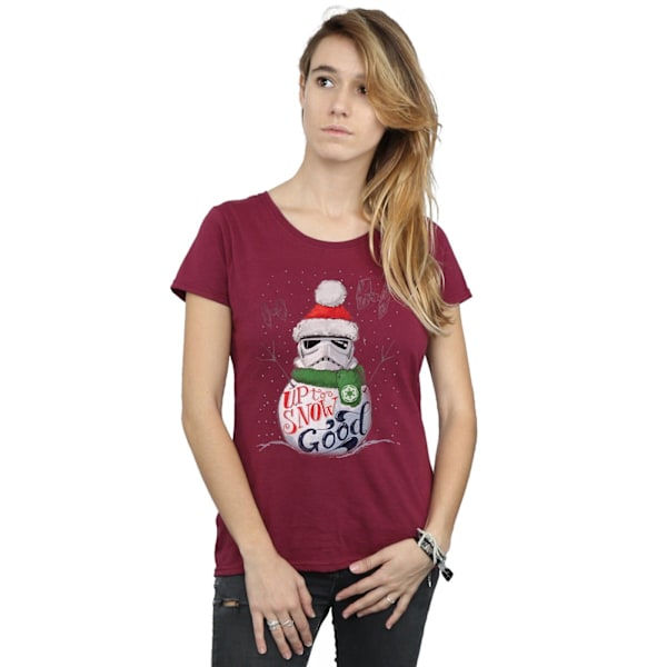 Star Wars Dam/Damer Stormtrooper Up To Snow Good Bomull T-shirt L Bourgogne Burgundy L