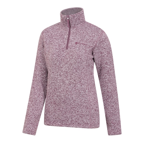 Mountain Warehouse Dam/Dam Idris Fleece Tröja med Halv Dragkedja Storlek 12 U Burgundy 12 UK