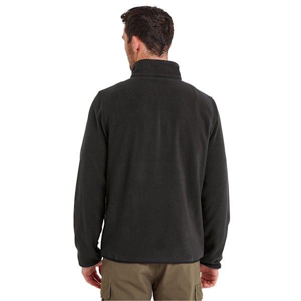 TOG24 Herwick Halvzip Fleece Tröja för Herrar Storlek S Svart/Tvättad Svart Black/Washed Black S