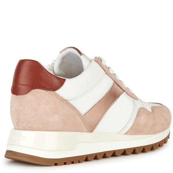 Geox Dam/Dam Tabelya Läder Sneakers 4 UK Nude/Vit Nude/White 4 UK