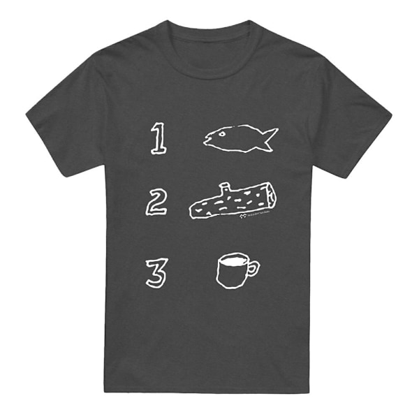 Twin Peaks Unisex Vuxen Kaffe Stock Fisk T-Shirt M Kolgrå Charcoal M