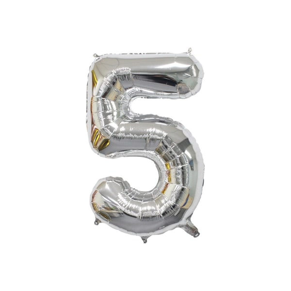 Realmax 5 Nummer Ballong En Storlek Silver Silver One Size