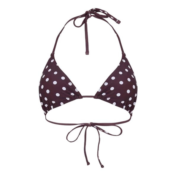Jack Wills Dam Kickback Triangle Bikini Top 8 UK Choc Chocolate 8 UK