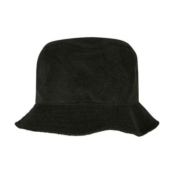Flexfit Unisex Adult Terrycloth Bucket Hat One Size Black Black One Size