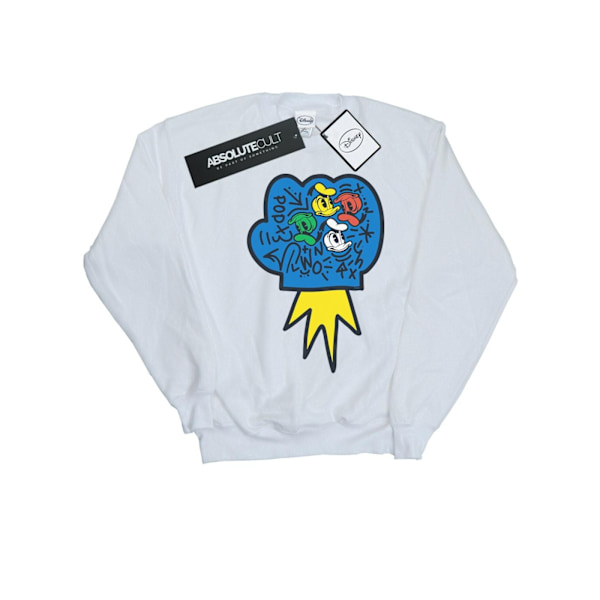 Disney Boys Donald Duck Pop Fist Sweatshirt 5-6 år Vit White 5-6 Years