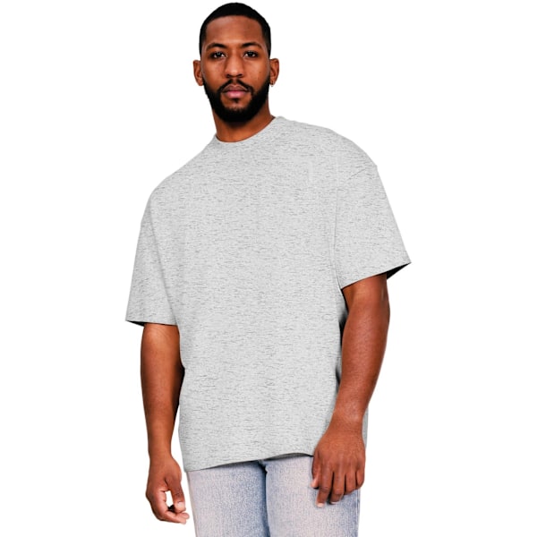 Casual Classics Herr Ringspun Bomull Förlängd Halsringning Oversize Heather Grey M