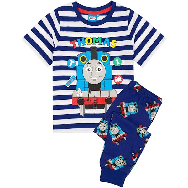 Thomas & Friends Pojkar Lång Pyjamas Set 3-4 År Marinblå Navy 3-4 Years