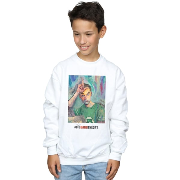 The Big Bang Theory Boys Sheldon Loser Painting Sweatshirt 9-11 White 9-11 Years