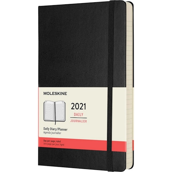 Moleskine 12M Daily L Planner One Size Deep Black Deep Black One Size