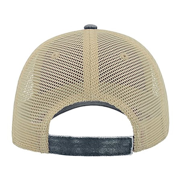 Atlantis Unisex Case Pigment Dyed 6 Panel Trucker Cap One Size Navy One Size