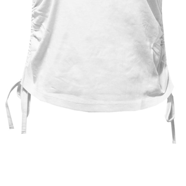 TriDri Dam/Kvinnor Ruched Crop Top XXS Vit White XXS