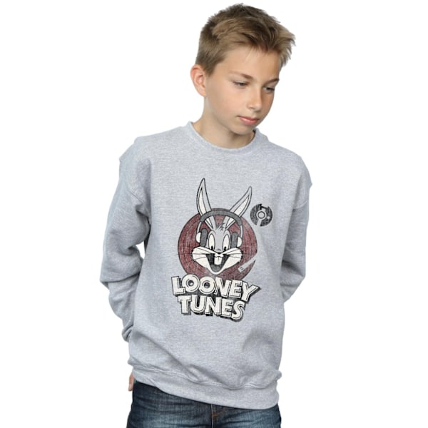 Looney Tunes Pojkar Bugs Bunny Cirkellogotyp Sweatshirt 7-8 År S Sports Grey 7-8 Years